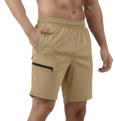Image of BULLAR Premium Polyester Training Shorts Combo, Gym wear, Running, Sports,Workout Dryfit, Quick Dry Shorts with Drawstring
