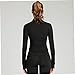 XJKLBYQ Womens Full Zip Running Track Jacket,Gym Jackets,Workout Slim Fit Yoga Sportwear with Thumb Holes - Black/S