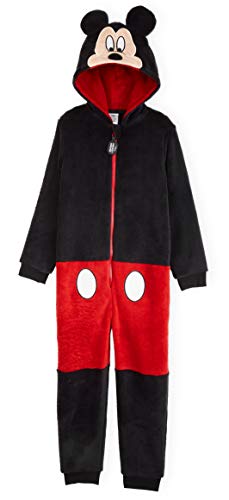 Disney Combinaison Pyjama Garçon Mickey Mouse - Grenouillère Enfant en Polaire Douce - Surpyjama en Pilou du 2 Ans au 14 Ans (11-12 Ans)
