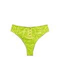 Savage X Fenty, Women's, Caged Lace High-Waist Brazilian, Fuji Apple Green, M