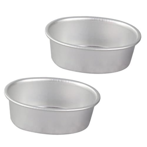 Artibetter Moldes Ovalados para Tarta de Queso y Pan de Carne Juego de 2 Piezas de Aleación de Aluminio Anodizado Molde para Hornear Casero Utensilios de Repostería para Horno y Pudines