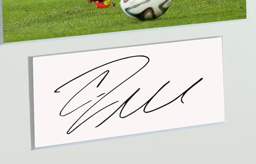Large Cristiano Ronaldo Real Madrid Celebration With Precision Cut CR7 Logo Signed Autographed Signature Photograph Photo Picture Frame Football Soccer Poster Gift White Mount