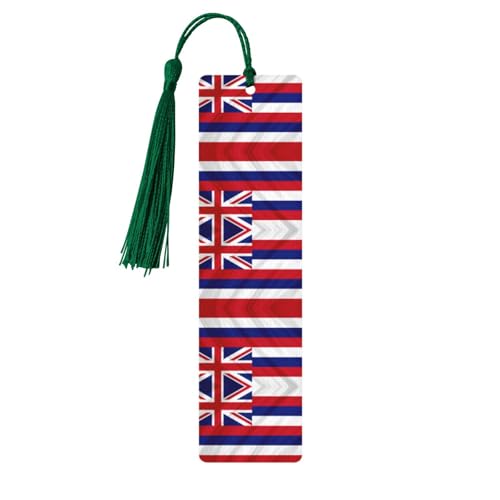 Bandiera delle Hawaii Stampa Americana 5 Pz Segnalibri in Legno per Gli Amanti Del Libro Club Regali Segnalibri per Donne Uomini Lettura Festa