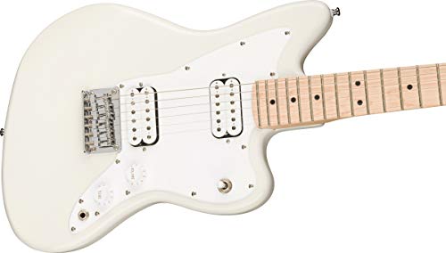 Fender Squier 3/4-Size Kids Mini Jazzmaster Electric Guitar - White Bundle with Amplifier, Instrument Cable, Tuner, Strap, Picks, Fender Play Online Lessons, and Austin Bazaar Instructional DVD - Thumbnail 4