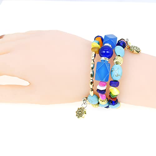 Boho Multilayer Irregular Agate Beads Charm Bracelets for Women Vintage Jade Stone Man Bracelets Yoga Bangles Ethnic Jewelry4
