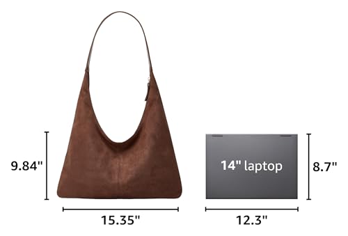 Image of Trendy Suede Crescent Shoulder Bag Women Tote Bag Satchels Crossbody Purse Top-handle Travel College Work Tote Handbag
