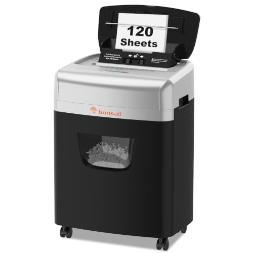 Bonsaii 120 Sheets Autofeed Micro-Cut Paper Shredder C233-B