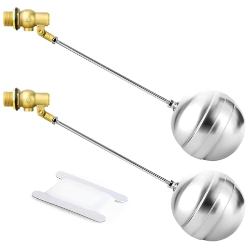 GASHER 2 Pezzi 1/2 BSP 304 valvola a sfera a galleggiante in acciaio inox, DN15 regolabile serbatoio d'acqua valvola a sfera a galleggiante per serbatoio stock Pool controllo del livello dell'acqua