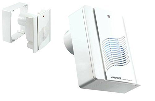 Manrose 4 CRCHTP Continuous Extractor Bathroom Fan Pull cord, Humidity & Timer - Continuum Centrifugal Fan
