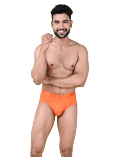 Image of Rupa Colors Modern Solid Brief for Men, Cotton Blend, Regular Fit, Outer Elastic, Pack of 1