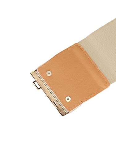 Women Stretchy Waist Belt, Vintage Wide Elastic Cinch Belt Waistband for Dress3