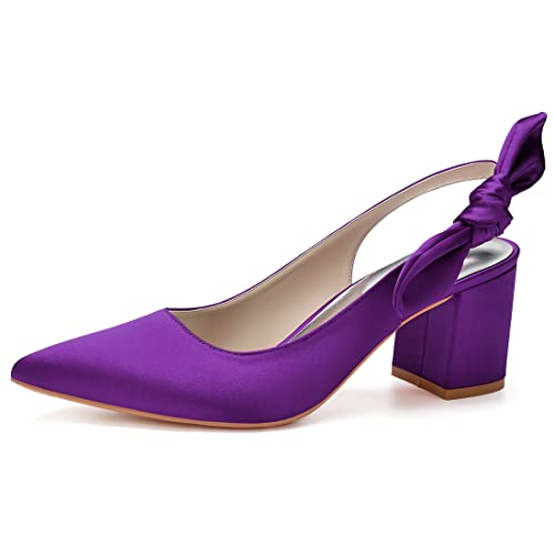 Sandales à bride arrière bout pointu blanc et violet pointure 41 pour femme