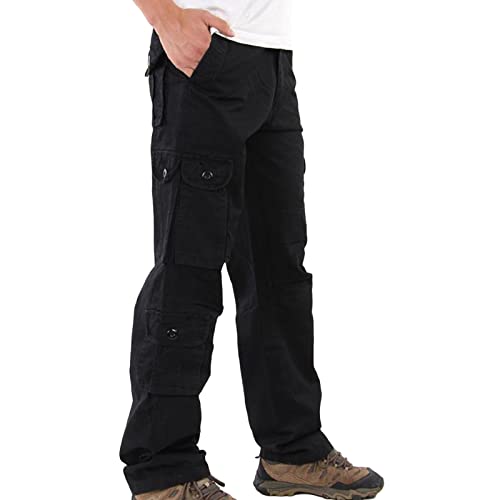 Pantalon large camouflage à jambes droites pour homme au style décontracté