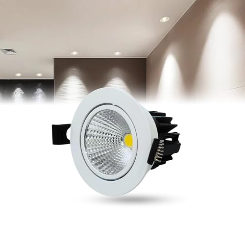 Image of D'Mak Moveble LED COB Light | Recessed LED Ceiling Light for Indoor Lighting | Natural White Color | Aluminium Body (1, 7 Watt)