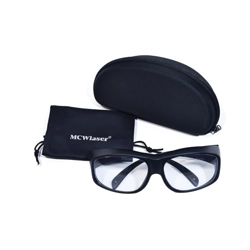 MCWlaser CO2 Laser Safety Glasses 9000-11000nm/10600nm Safety Protective Goggles OD 5+ Laser Eye Protection Glasses for CO2 Laser Cutting and Engraving