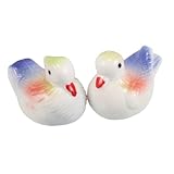 Yardwe 2 Stück Teiliges Porzellan Essstäbchenablage Keramik Geschirrhalter Entenform für Miniaturgarten Sandtisch Deko und Fotografie Requisiten