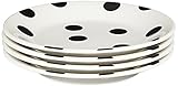 Kate Spade Black Deco Dot 4-Piece Salad Plate Set, 4.40 LB