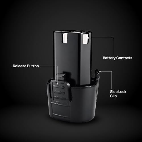 Image of Tomahawk TBA-1500 12V 1.5Ah Lithium-Ion Rechargeable Battery for Cordless Power Tools | Spare Battery for 12V Drill, Screwdriver & Power Tools | 3 x 18650 Cells with BMS Protection | 18Wh, 12 Volt