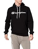 Bolsillo tipo canguro Champion Legacy Classic Logo, Sudadera con Capucha Hombre, Negro (Black), M