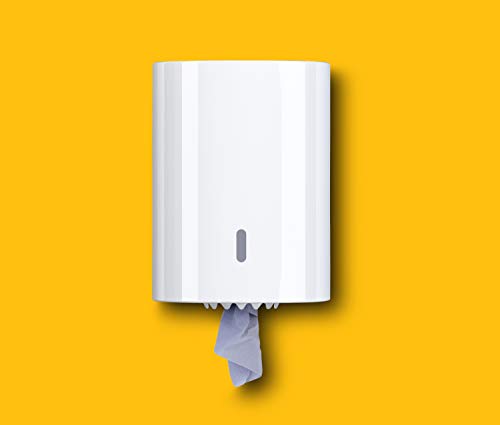 AmazonCommercial Asciugamani in carta riciclata blu, alimentazione centrale, 2 veli, 2700 unità, 6 confezioni da 450 (Confezione da 2) - Immagine 2