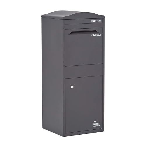 SMART PARCEL BOX Paketbox draussen, Standbriefkasten mit Paketfach,...