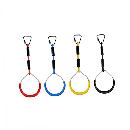 Abaodam 2Pcs Gymnastic Rings Set for Outdoor Playground Climbing Fitness Rings Soft Smooth Grip for Backyard Fun and Bone Strengthening Activities Blue