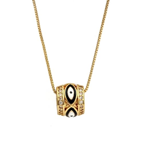 Collier turc or 14 carats avec pendentif œil délicat