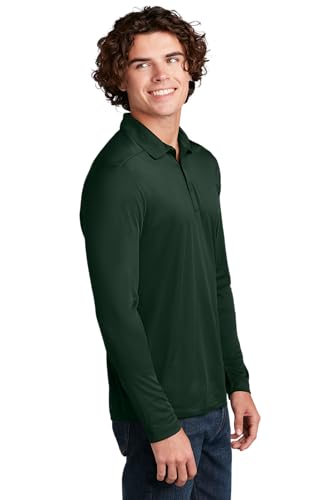 SPORT-TEK Polo Unisex de Manga Larga Posi-UV Pro | Camisa Clásica con Cuello para Hombres y Mujeres, Protección UPF 50 miniatura 2
