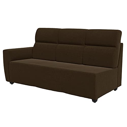 Image of Wakefit L Shape Sofa Set for Living Room | 3 Seater + Right Aligned Chaise - Belize (Dark Earth)