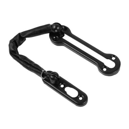 LIGIGWASH Catena Porta Sicurezza in Acciaio Inox Rinforzata Blocco Antintrusione Interno per Porte di Casa Ufficio e Hotel Installazione Veloce e Resistente Design Moderno Nero