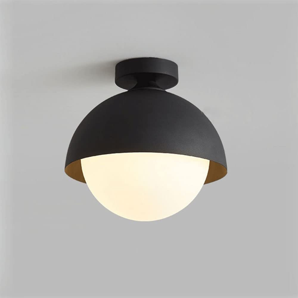 LYMSXAZOU Bedroom Corridor Aisle Modern Chandelier Home Room Decor Ceiling Lamps Living Decoration Lights Interior LED Semi-Inset Lighting (Color : Black) Made in China