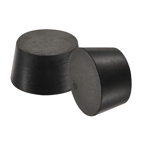 MECCANIXITY Rubber Tapered Plug 42mm to 50mm Solid Test Tubes Bungs Stopper Black for Lab Home 5 Pieces