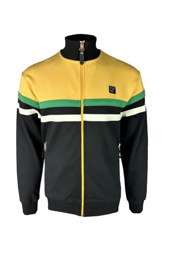 Image of Trojan Men's Panel Stripe Long-sleeve Track Top - TR/9051 Black