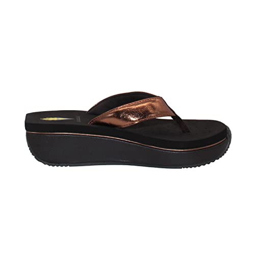 Image of Volatile Women's Cafe Metallic Thong Sandal | Casual Sandals