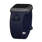 Pumas Debossed シリコン スポーツ ウォッチ バンド Apple Watchと互換性あり (42/44/45mm - ネイビー)