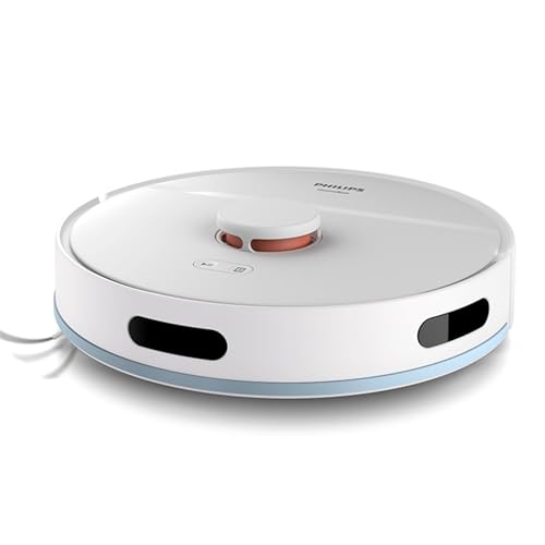 Philips Homerun 2000 Series: 2-In-1 Robot Vacuum And Mop With 2700 Pa Suction & 130 Min Runtime, Laser Navigation, Carpet Boost, App-Controlled, White (XU2000/20) - 2