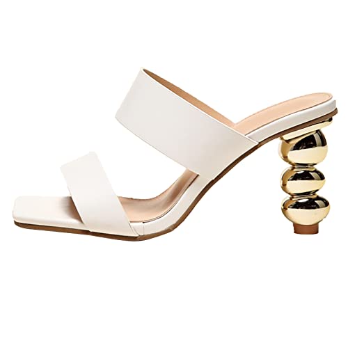 Talons hauts blocs au design architectural épuré avec mules à bout ouvert carré pour femme