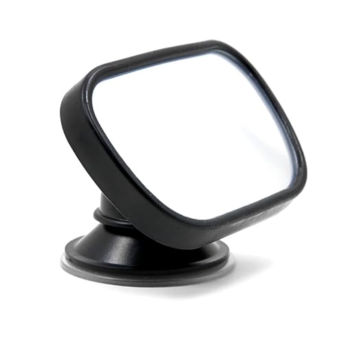 HEMOTON Car Rear Seat Mirror Suction Cup Safety Mirror Abs Plastic Rearview Easy to Install