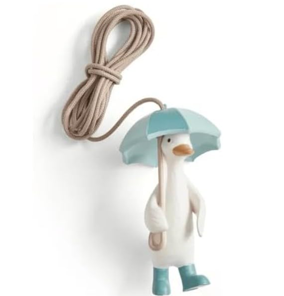 RA-HOMESTORE® New Darcy Duck Light Pull, Made from Durable Ceramic with A Soft Rope Cord, Easy to Fit, Wipe Clean with A Soft Cloth, Great for Kids’ Bathrooms Or Anyone Who Loves Cute.