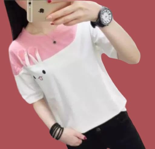 Image of Stylish Women Printed T-Shirt | Cotton Blend Half Sleeve Tee | Fashionable Everyday Collection