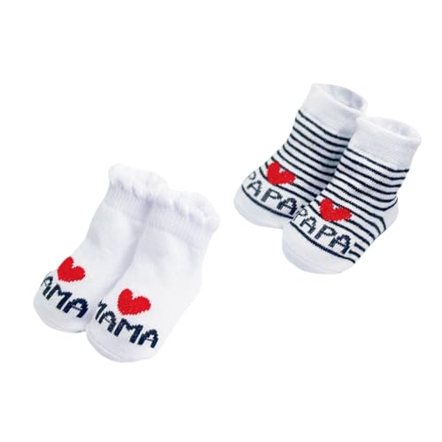 Losuesme Baby socken Geschenk, Baby Söckchen 0-6 Monate Papa & Mama...