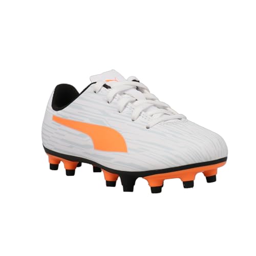 PUMA Kids Boys Rapido Iii Soccer Cleats Cleated, Firm Ground - White2