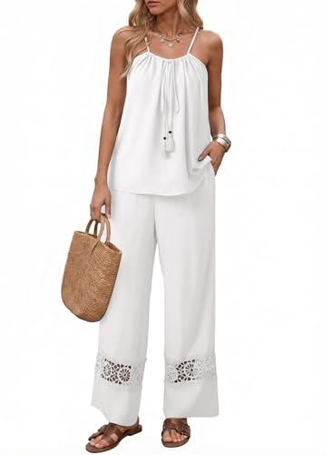 Dokotoo 2 Piece Sets for Women Summer Fashion Trendy Spaghetti