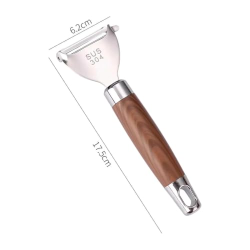 Image of 2 Pcs Vegetable Peeler Set with Sharp Stainless Steel Blades and Wooden Handles, Multi Function Fruit and Kitchen Peeler for Potatoes, Carrots, Cucumbers, Pumpkins and Everyday Food Preparation