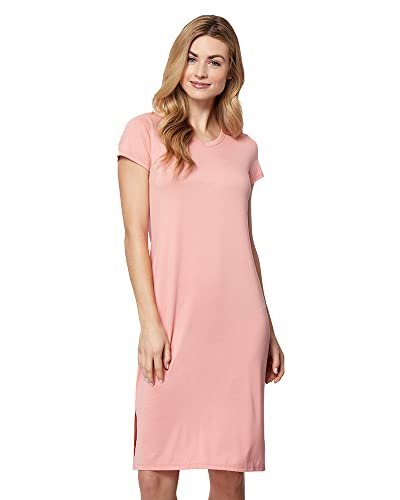 Image of 32 DEGREEES Women's Cool T-Shirt Dress | Moisture Wicking | Ultra-Soft | Anti - Odor | Side Slits