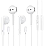Earbuds Earphone,Wired in-Ear Headphones with Bluetooth,Noise Reduction Function with Built-in Microphone and Volume Control Compatible with iPhone12/ 12 Pro/11/11 Pro/XR/XS Max/X /8 Plus (2 Pack)