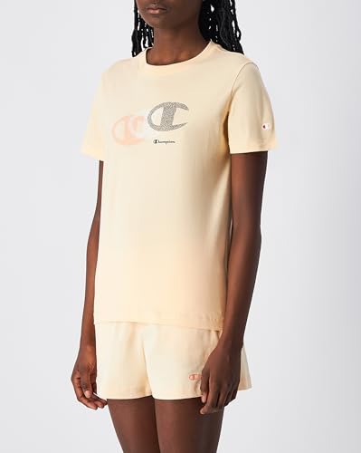 Champion Legacy W-Graphic T-Shirt Camiseta, Rosa (Ps196), L para Mujer