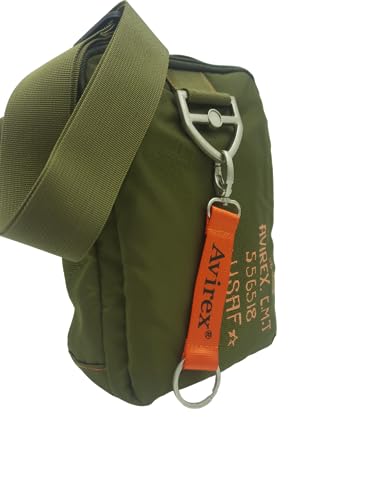 Bolso de hombro Avirex de nailon verde para hombre 2