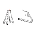 Little Giant Ladder Systems Velocity with Wheels, M26, 13-23 Foot, Multi-Position Ladder, Aluminum, Type 1A, 300 lbs Weight Rating, (15426-001) & Wing Span/Wall Standoff