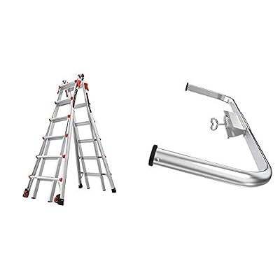 Little Giant Ladder Systems Velocity with Wheels, M26, 13-23 Foot, Multi-Position Ladder, Aluminum, Type 1A, 300 lbs Weight Rating, (15426-001) & Wing Span/Wall Standoff